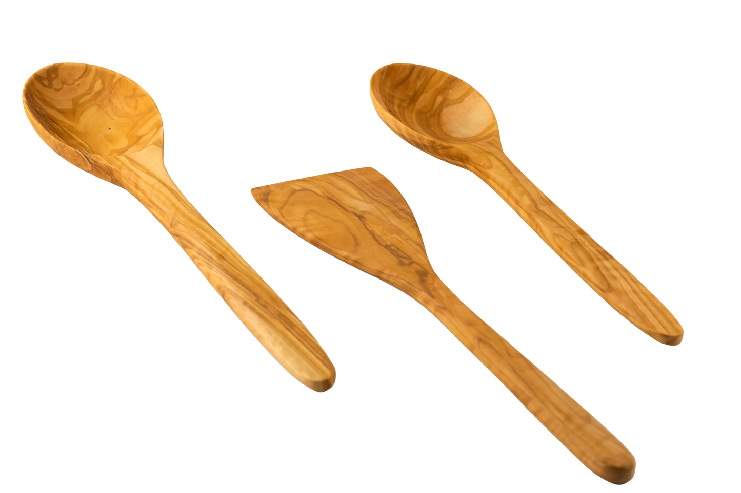 Zeytin Ağacı El Yapımı 3 Parça ve Kaşık Spatula Seti