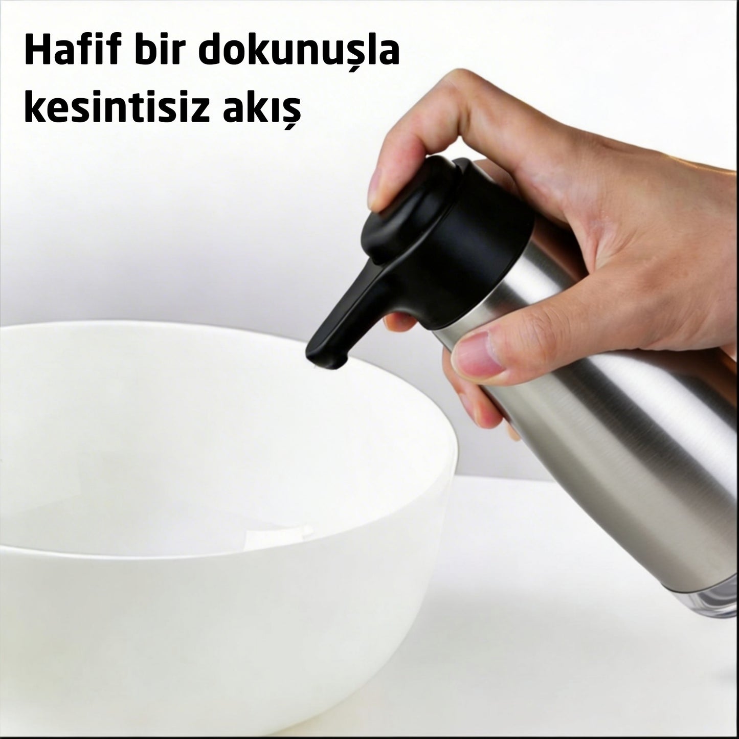 Demy Haus SenseTouch Paslanmaz Çelik Sıvı Sabunluk Gri