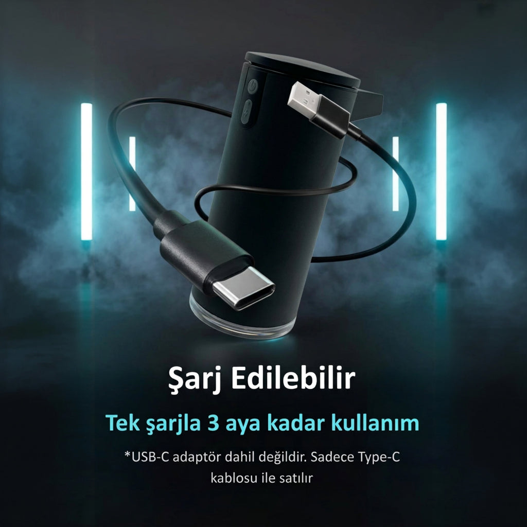 Demy Haus SensePro Sensörlü Şarj Edilebilir Sıvı Sabunluk Paslanmaz Çelik Siyah